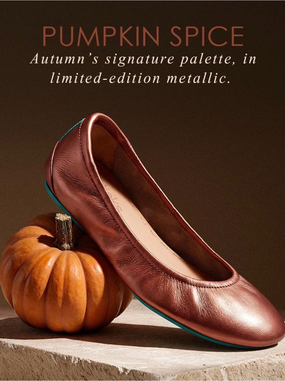 Metallic Pumpkin Spice Ballet Flat - Women